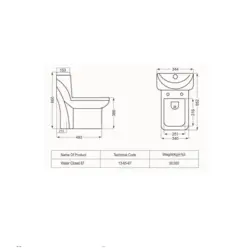 توالت فرنگی مروارید مدل یاریس - فروشگاه رها