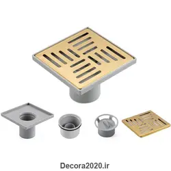 کفشور نقطه ای استیل مشبک 10*10 طلایی زیر ABS - فروشگاه رها