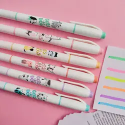 هایلایتر فانتزی دو سر طرح گربه 6 عددی | کاکتوسک