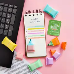 هایلایتر شکلاتی کوچک فانتزی 6 عددی | کاکتوسک