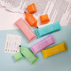 هایلایتر شکلاتی پاستلی فانتزی 6 عددی دو سر | کاکتوسک