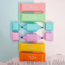 هایلایتر شکلاتی پاستلی فانتزی 6 عددی دو سر | کاکتوسک