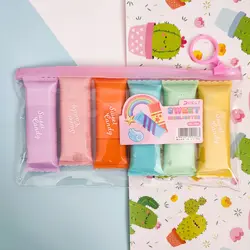 هایلایتر شکلاتی پاستلی فانتزی 6 عددی دو سر | کاکتوسک