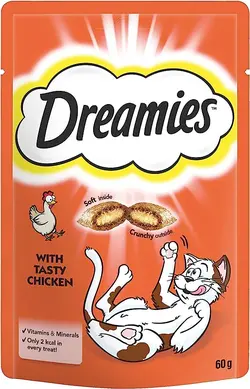 تشویقی گربه دریمیز طعم پنیر 60 گرم  Dreamies Treat With Cheese 60g
