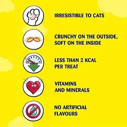 تشویقی گربه دریمیز مدل Cheese & Salmon وزن 60 گرم