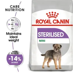 غذای خشک سگ مینی عقیم شده رویال کنین mini sterilised وزن 1 کیلوگرم
