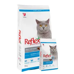 غذای خشک گربه بالغ رفلکس طعم سالمون 15 کیلوگرم  Reflex Adult Cat Salmon 15kg
