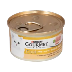 کنسرو غذای گربه گورمت گلد پته با گوشت بوقلمون وزن 85 گرم Gourmet Gold Pate With Turkey