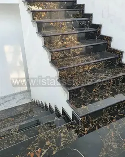 پله مرمریت مشکی مارشال سوپر
