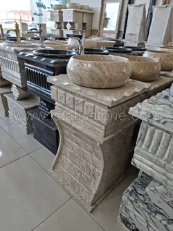 روشویی تک پایه دیپلمات مدل قوسدار