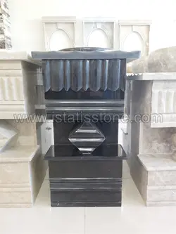 روشویی تک پایه مشکی توکار