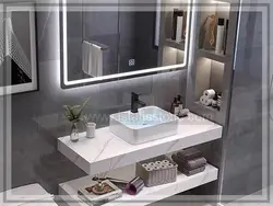 روشویی چینی و سرامیکی مدرن سفید  40*80