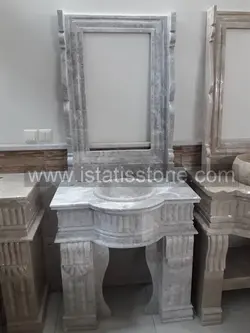 روشویی دوپایه کلاسیک طوسی توکار