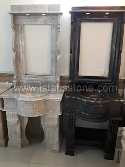 روشویی دوپایه کلاسیک کرم توکار