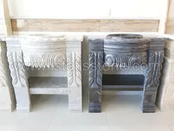 روشویی دوپایه کلاسیک گل و برگ مشکی