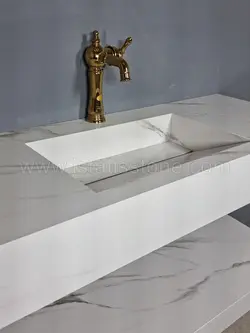 روشویی سرامیکی مدرن سفید بدنه بزرگ 45*100