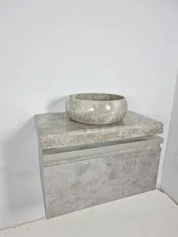 روشویی سنگی صفحه و کاسه 40*60 طوسی