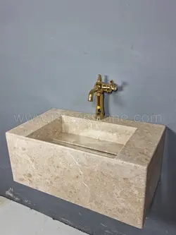 روشویی سنگی مدرن کرم رنگ 40*70*30