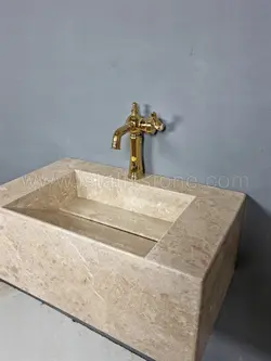 روشویی سنگی مدرن کرم رنگ 40*70*30