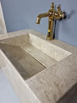 روشویی سنگی مدرن کرم رنگ 40*70*30