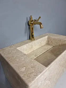 روشویی سنگی مدرن کرم رنگ 40*70*30