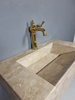 روشویی سنگی مدرن کرم رنگ 40*70*30