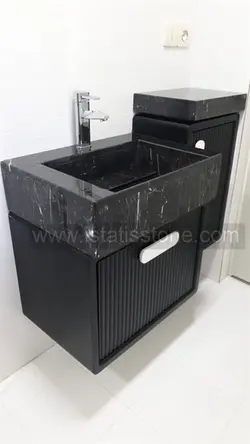 روشویی سنگی مدرن مشکی 40*60