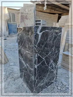 روشویی مدرن بدنه کامل سنگی ایستاده مشکی 40*40
