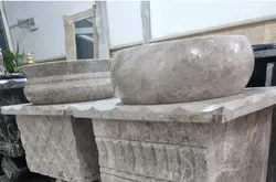 کاسه روشویی پرشین طوسی . طرح تیوپی