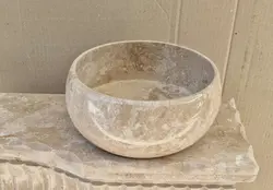 کاسه روشویی سنگ مرمریت کرم طرح تیوپی