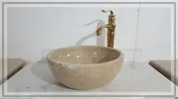 کاسه روشویی سنگ مرمریت کرم طرح جامی