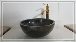 کاسه روشویی سنگ مرمریت مشکی . طرح جامی