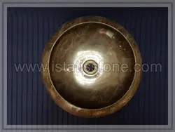 کاسه روشویی سنگ مرمریت مشکی دهبید. طرح تیوپی