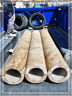 ستون گرد قطر 20 کرم بژ شمش