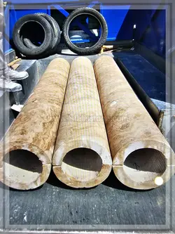 ستون گرد قطر 40 کرم بژ شمش