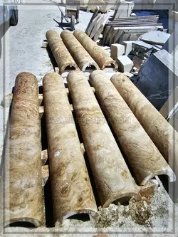 ستون گرد قطر 40 کرم بژ شمش