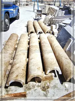 ستون گرد قطر 40 کرم بژ شمش