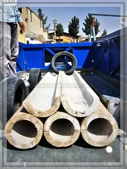 ستون گرد قطر 40 کرم بژ شمش