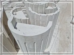 ستون گرد قطر 50 کرم روشن قاشقی دار