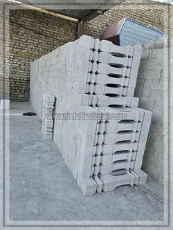 نرده صراحی سنگی تراش مربع درجه سوپر