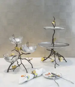 اردو خوری 3 خانه همراه با قاشق مایکل آرام | Butterfly Ginkgo Triple Bowl Set / Spoons