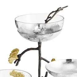 اردو خوری 3 خانه همراه با قاشق مایکل آرام | Butterfly Ginkgo Triple Bowl Set / Spoons
