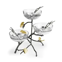 اردو خوری 3 خانه همراه با قاشق مایکل آرام | Butterfly Ginkgo Triple Bowl Set / Spoons