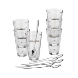 لیوان لاته ماکیاتو با قاشق ست شش عددی وی ام اف | WMF Clever &amp; More Latte Macchiato Set 6pcs. with spoon