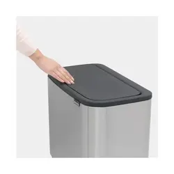 سطل زباله 11+23 لیتر استیل مات برابانتیا | Brabantia BO TOUCH BIN