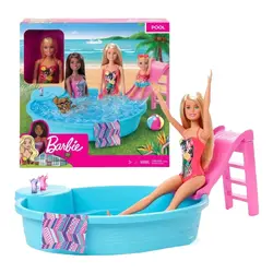 عروسک باربی استخر دار کد GHL91 - متل