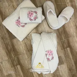 سرویس حوله نیم ست پنج تیکه هوم‌استار طرح آلپ | مدل 1209Half-set five-piece Homestar towel service with Alpine design