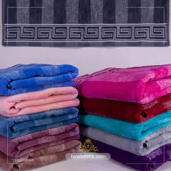 حوله نيم حمام ضخيم برند سبز ماندگار | مدل 1108A thick half-bath towel of the green brand of Mandah Model 1108