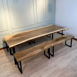 نیمکت چوب درخت گردو کد af08