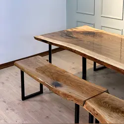 نیمکت چوب درخت گردو کد af08